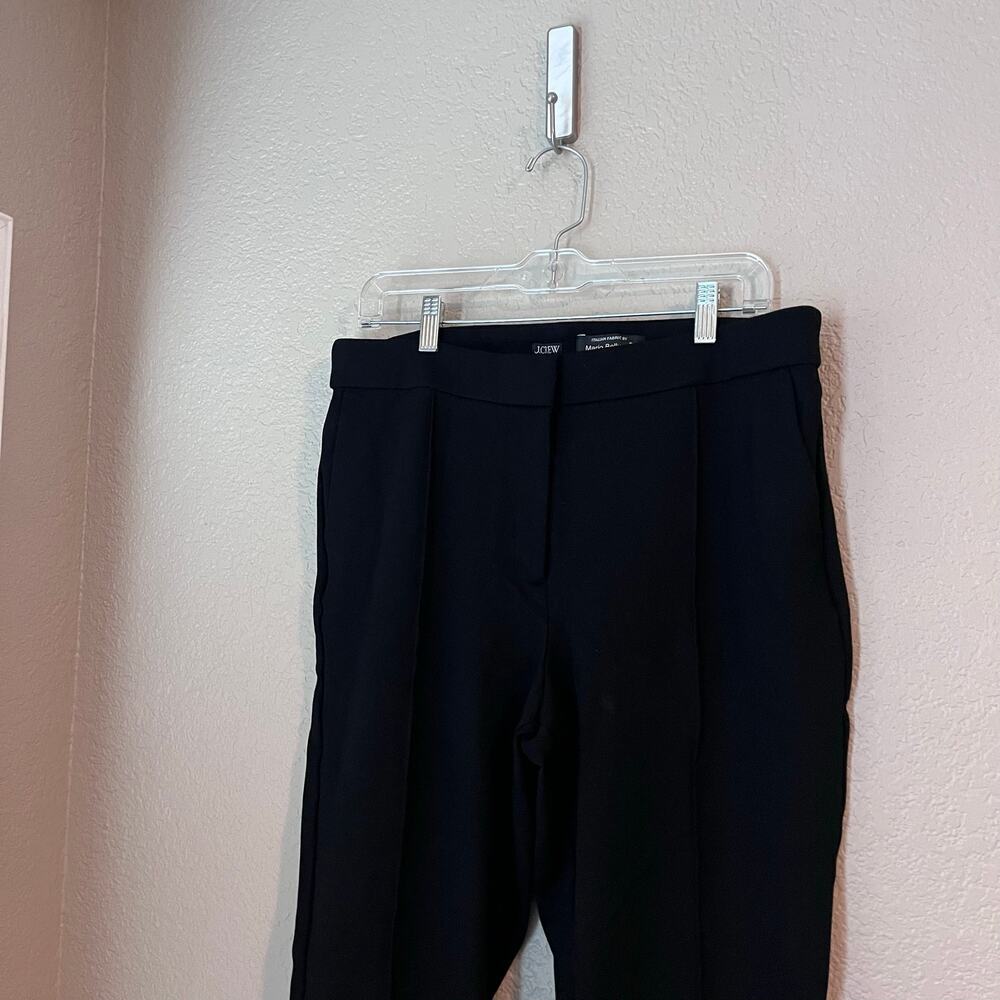 J. Crew Structured Front  Pleat Trouser Dress Pant 16 Tall Black Women’s Plus - Picture 2 of 7